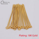 100Pcs/Lot Charms Pins & Needles for Jewelry Making - Genuine Copper Plating