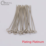 100Pcs/Lot Charms Pins & Needles for Jewelry Making - Genuine Copper Plating