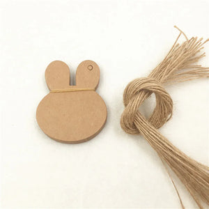 100Pcs/Lot Rabbit Bear Hang Tags Package Labels Decoration Gift Pack Note