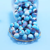 100Pcs Mixed Ocean Print Silicone Beads 15mm Sea Wave Leopard Ball