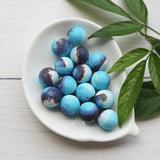 100Pcs Mixed Ocean Print Silicone Beads 15mm Sea Wave Leopard Ball