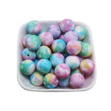 100Pcs Starry Sky Star Print Silicone Beads Teething Pearls
