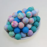 100Pcs Starry Sky Star Print Silicone Beads Teething Pearls