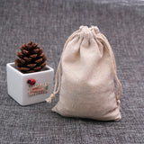 100Pcs Natural Cotton Drawstring Gift Bags Small Linen Pouches