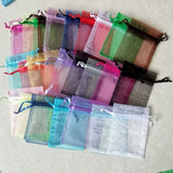 100Pcs Organza Gift Bag Drawstring Pouches Jewelry Birthday Wedding Bags