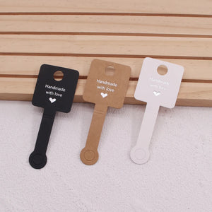 100Pcs/Lot Self-adhesive Card 4x10cm Jewelry Display Packaging Tags