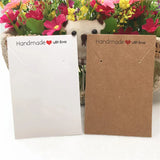 100Pcs Rectangular Love Necklace Display Cards+100Pcs Opp Bags