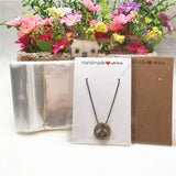 100Pcs Rectangular Love Necklace Display Cards+100Pcs Opp Bags