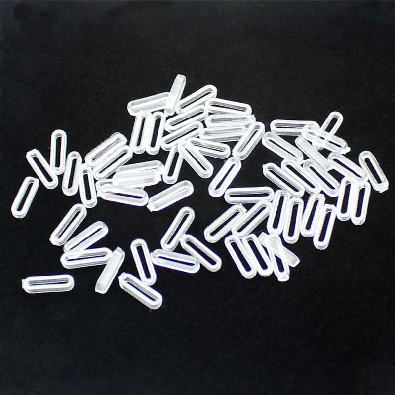 100Pcs Slide Charms Rubber Stopper DIY Jewelry Making Bracelet Wristban