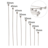 100Pcs Stainless Steel Flat Head Eye Pins DIY Earrings Jewelry Making Supplies
