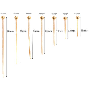 100Pcs Stainless Steel Ball Head Pins DIY Jewelry Making Earring Findings