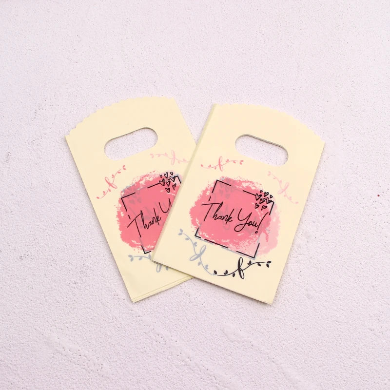 100Pcs Lot Thank You Coffee Plastic Bag 9x15cm Small Plastic Packaging Bags