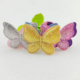 100Pcs Glitter Butterfly Appliques For Crafts Sewing DIY Hair Clip Patch