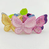 100Pcs Glitter Butterfly Appliques For Crafts Sewing DIY Hair Clip Patch