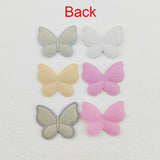 100Pcs Glitter Butterfly Appliques For Crafts Sewing DIY Hair Clip Patch