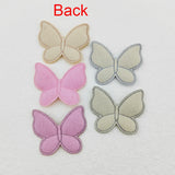 100Pcs/Lot Polka Dot Butterfly Padded Appliques For Craft Clothes Sewing DIY