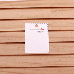 100Pcs Paper Earrings Card Jewelry Hairpins Ring Tags