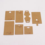 100Pcs Paper Earrings Card Jewelry Hairpins Ring Tags