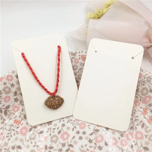 100Pcs Jewelry Accessory Display Cards Blank 8.8x5.6cm