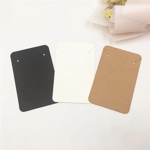100Pcs Jewelry Accessory Display Cards Blank 8.8x5.6cm