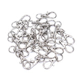 100Pcs Metal Key Chain Rings Swivel Clasps Lanyard Snap Hook Lobster Claw Clasps