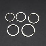 100Pcs Metal Round Flat Keyrings Split Key Rings Chain 25-35MM