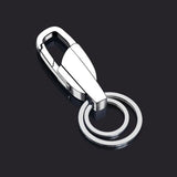 100Pcs Metal Round Flat Keyrings Split Key Rings Chain 25-35MM