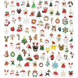 100Pcs Mix Christmas Pendant Necklace For DIY Jewelry Making