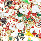 100Pcs Mix Christmas Pendant Necklace For DIY Jewelry Making