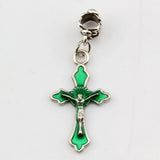 100Pcs Enamel Cross Charm Pendants DIY Jewelry Making