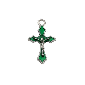 100Pcs Enamel Cross Charm Pendants for Jewelry Making Findings