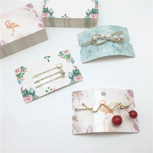 100Pcs Hair Clip Cards Hair Ornaments Packing Card
