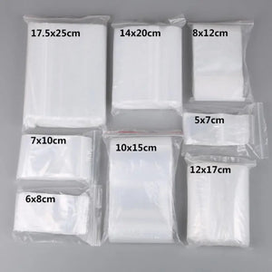 100Pcs Multisize Zip Lock Bag Reclosable Plastic Bag