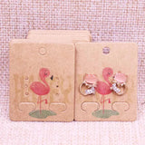 100Pcs Earring Display Cards 4x5cm DIY Jewelry Hang Tag Card
