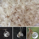 100Pcs Dandelion Seed Glass Ball Resin Wish Earrings Necklace Making