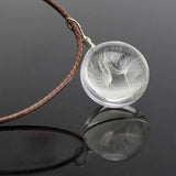 100Pcs Dandelion Seed Glass Ball Resin Wish Earrings Necklace Making