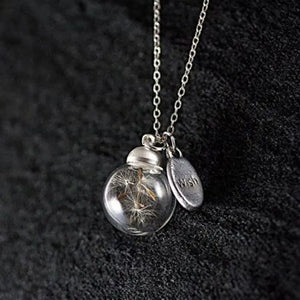 100Pcs Dandelion Seed Glass Ball Resin Wish Earrings Necklace Making