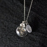 100Pcs Dandelion Seed Glass Ball Resin Wish Earrings Necklace Making