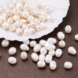 100Pcs Natural Freshwater Pearl Beads Large Hole Spacer Bead DIY Bridal Jewelry