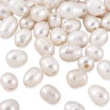 100Pcs Natural Freshwater Pearl Beads Large Hole Spacer Bead DIY Bridal Jewelry