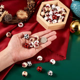 100Pcs Wooden Beads Christmas Mixed Pattern Spacer Beads