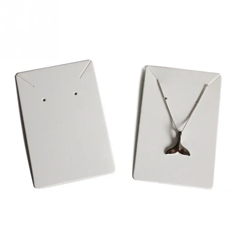 100Pcs Necklace Card Display Jewelry Earrings Holder Tag