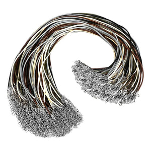 100Pcs Necklace Cord/Chains With Clasps, 18Inch Bulk Jewelry Making Supplies