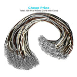 100Pcs Necklace Cord/Chains With Clasps, 18Inch Bulk Jewelry Making Supplies