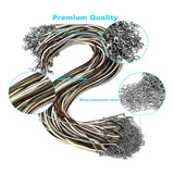 100Pcs Necklace Cord With Clasps, 18Inch Bulk Necklace Chains