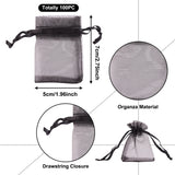 100Pcs Organza Bag Jewelry Drawstring Pouches Wedding Christmas Gift Bags