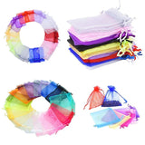 100Pcs Organza Bag 7x9cm Drawstring Pouches Wedding Party Goodie Yarn Packing