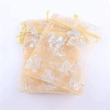 100Pcs Organza Pouch for Christmas Wedding Candy Jewelry Packaging Bags