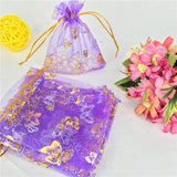 100Pcs Organza Pouch for Christmas Wedding Candy Jewelry Packaging Bags