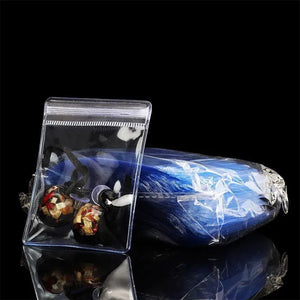 100Pcs PVC Jewelry Zip Lock Bag Transparent Plastic DIY Rings Storage